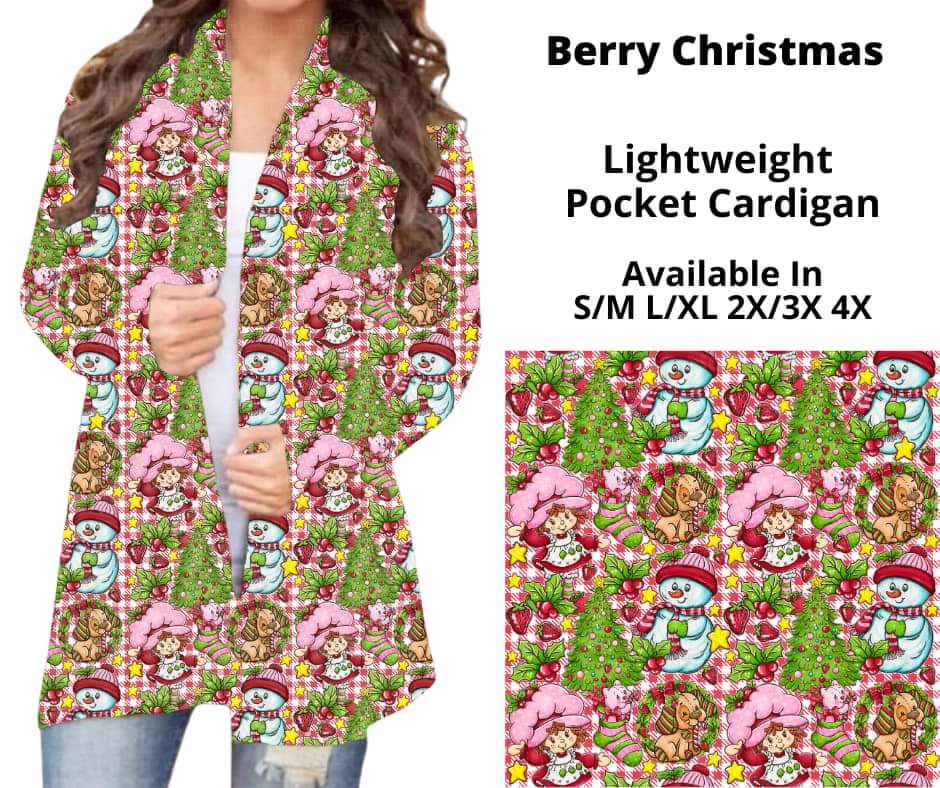 Berry Christmas Pocket Cardigan