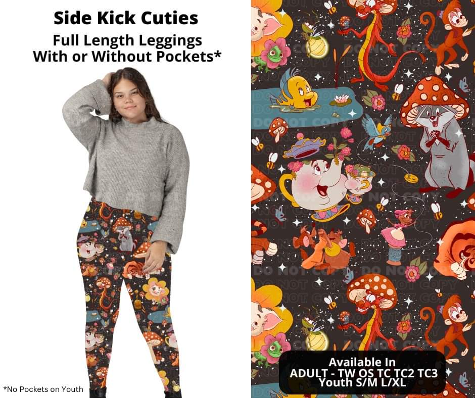 Side Kick Cuties Full Length Leggings w/ Pockets