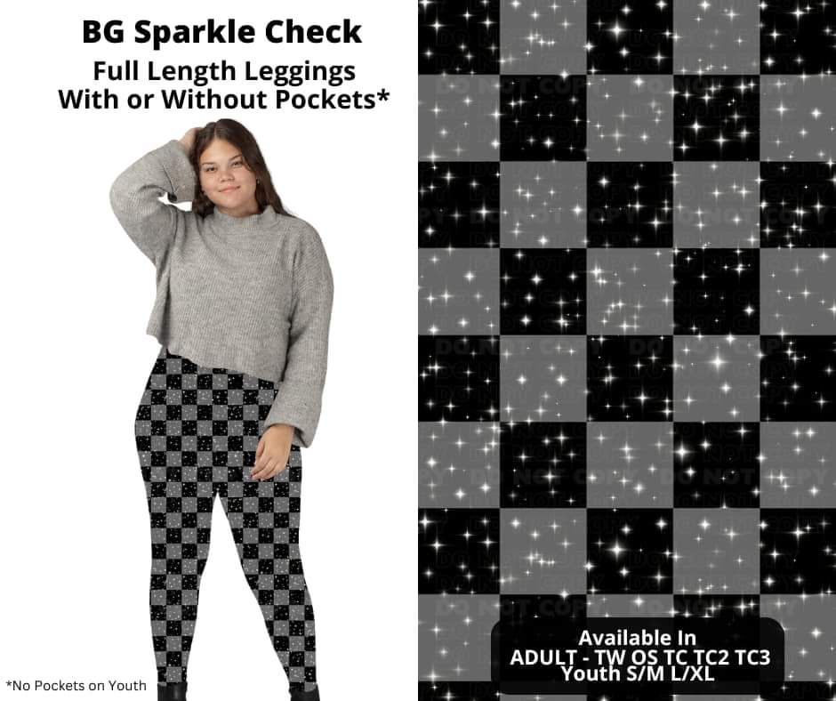 BG Sparkle Check Full Length Leggings w/ Pockets