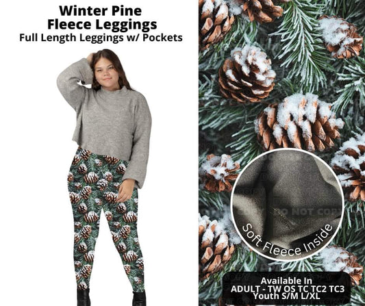 Winter Pine Fleece Leggings