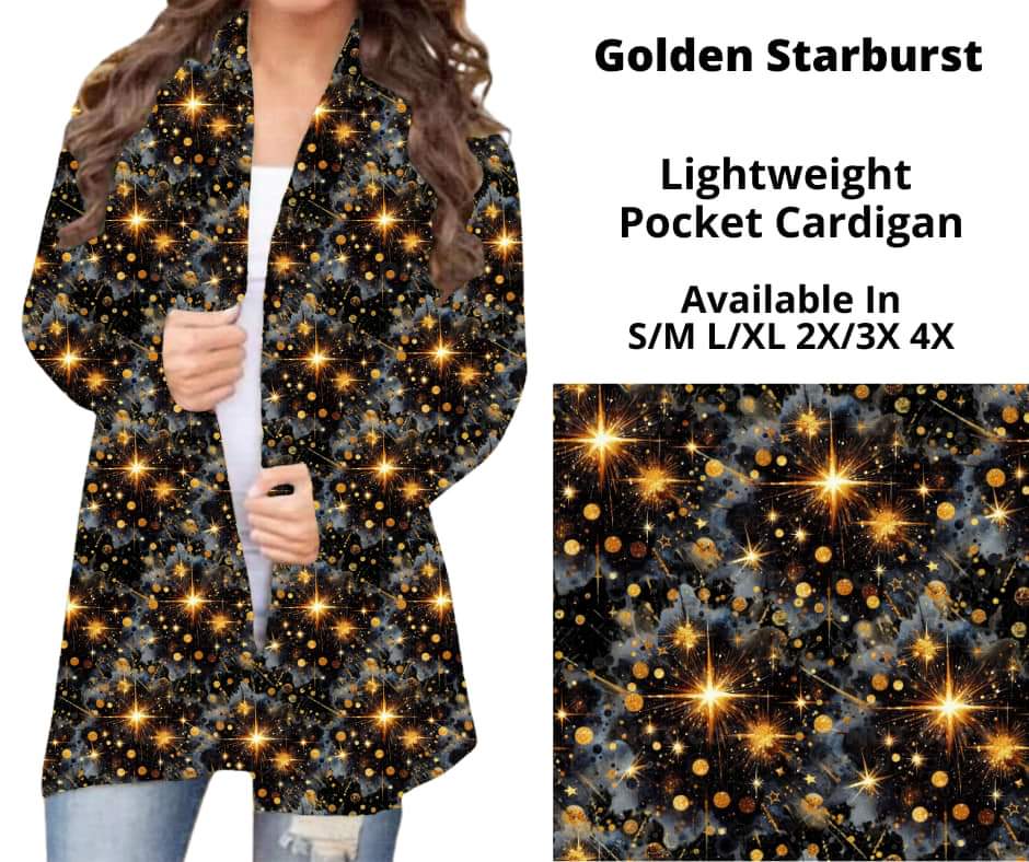 Golden Starburst Pocket Cardigan