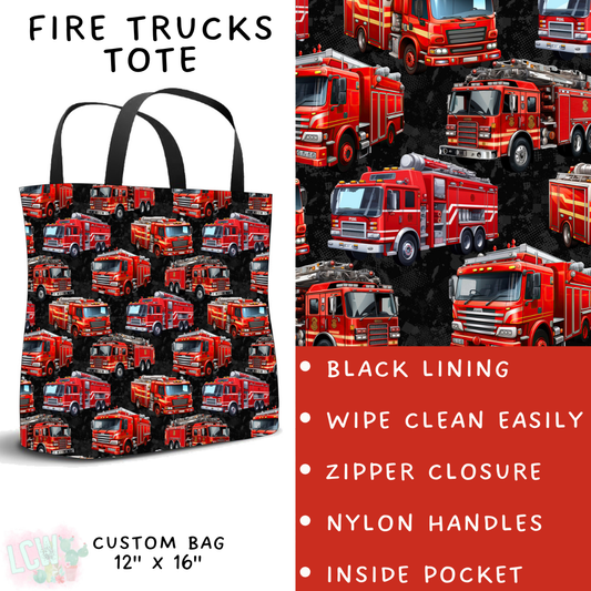 Batch #248 - Careers Collection - Closes 12/4 - ETA late Jan - Fire Trucks Tote