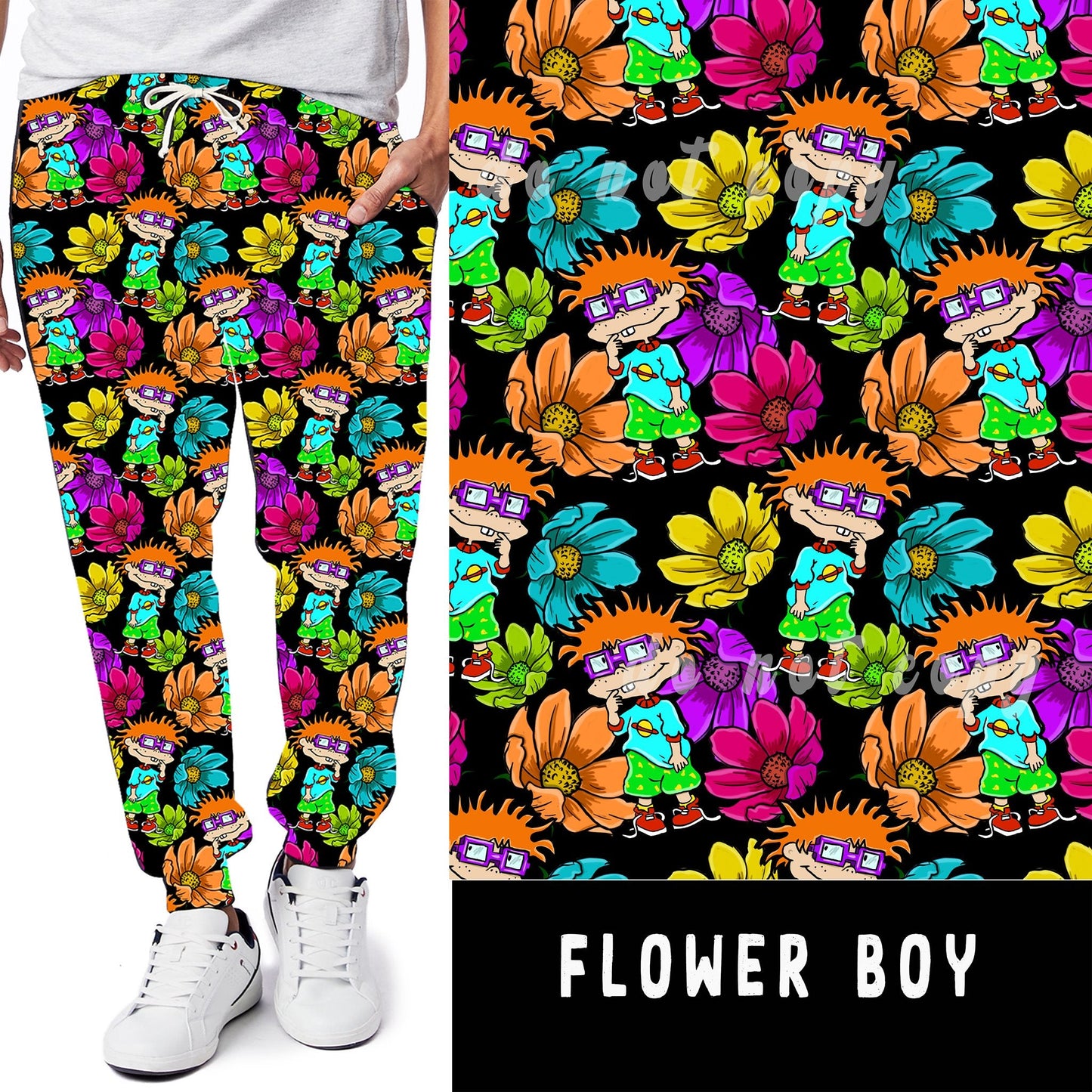 90'S TOON RUN-FLOWER BOY LEGGINGS/JOGGERS