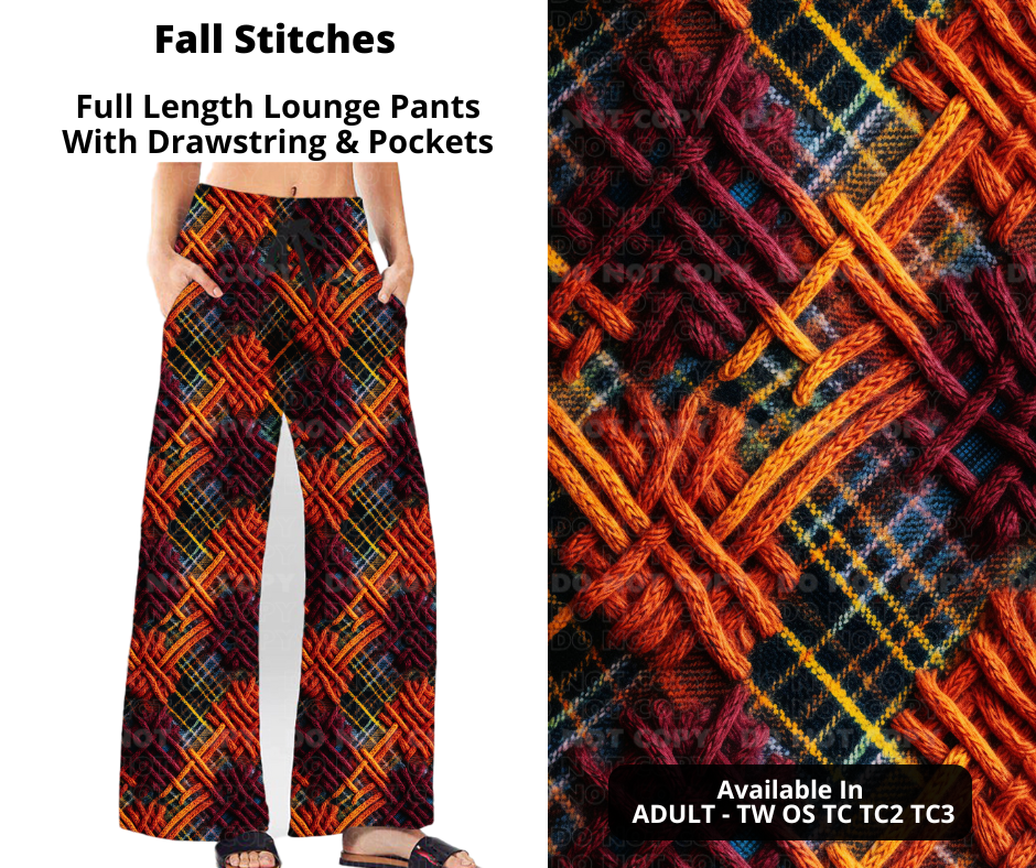 Fall Stitches Full Length Lounge Pants