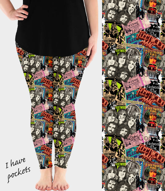 RTS - Fleet Posters Leggings w/ Pockets