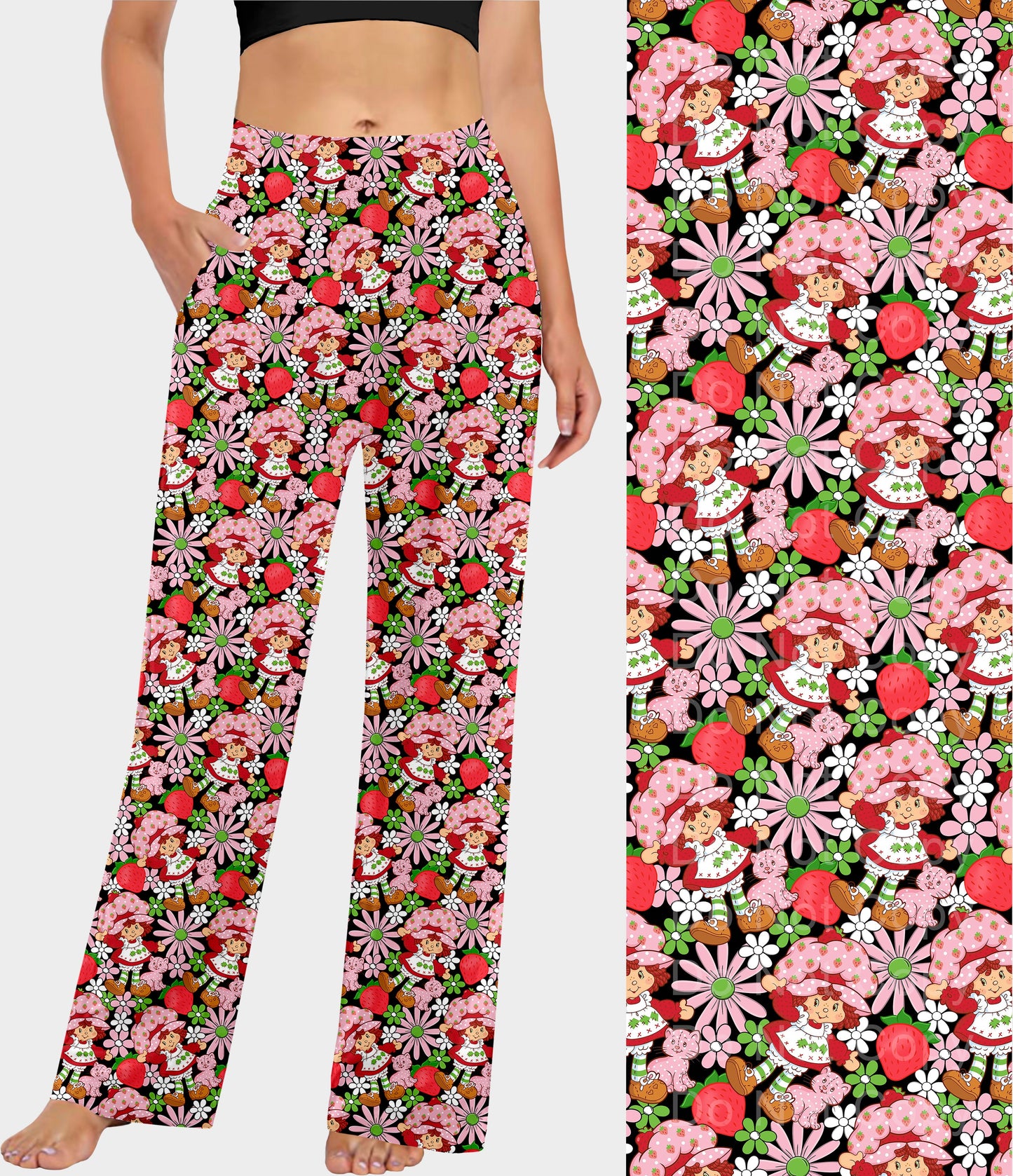 RTS - Floral Strawberry Lounge Pants