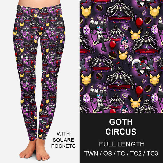 RTS - Goth Circus Leggings w/ Pockets