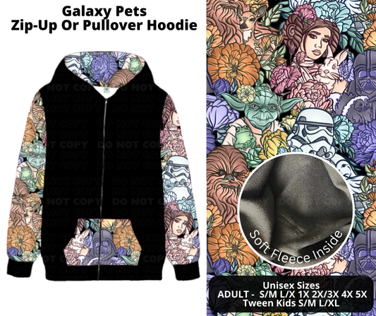 Preorder! Closes 12/2. ETA Feb. Galaxy Pets Zip-Up or Pullover Hoodie