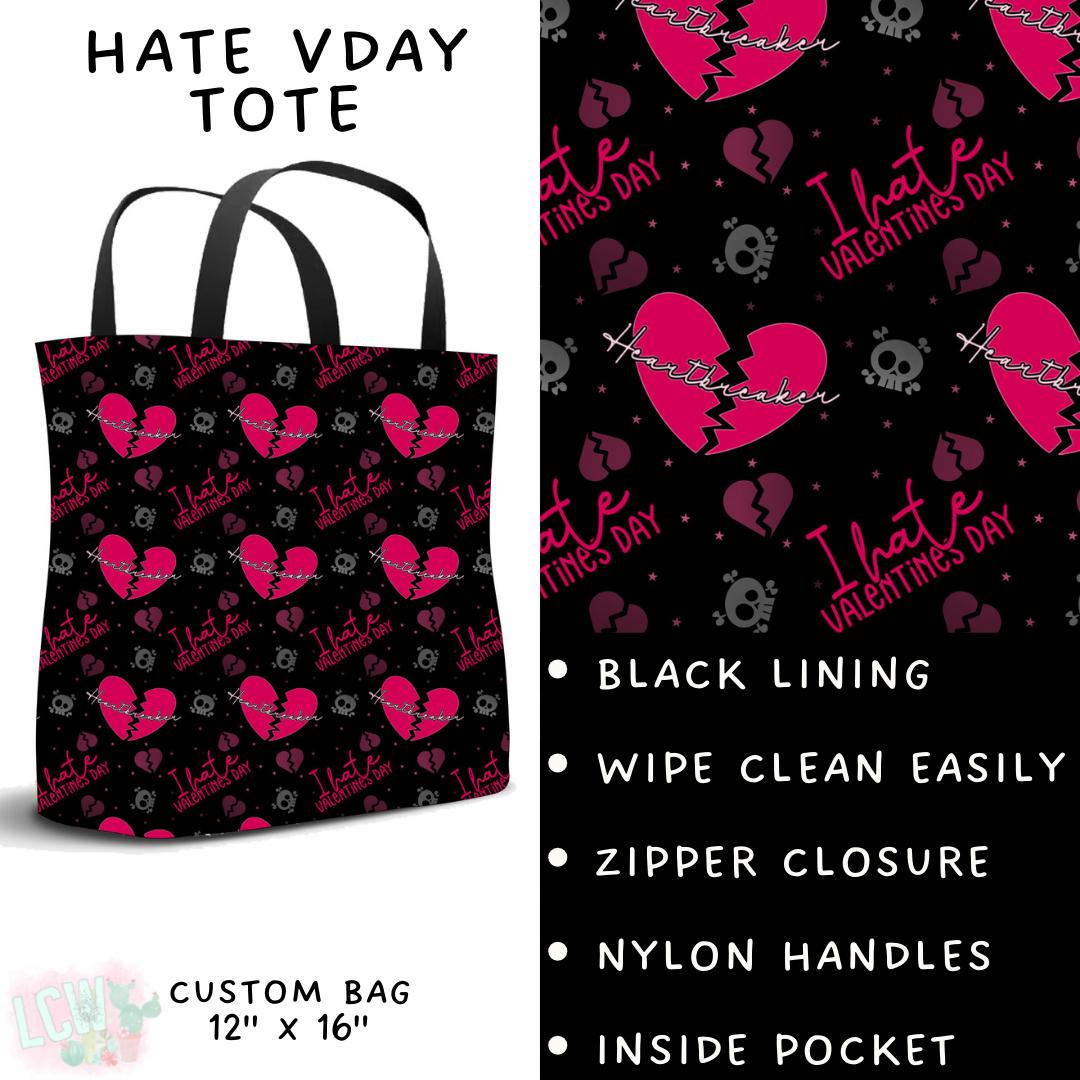 Batch #252 - Valentines Day - Closes 12/11 - ETA late Jan - Hate Vday Tote