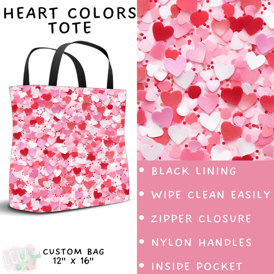 Batch #252 - Valentines Day - Closes 12/11 - ETA late Jan - Heart Colors Tote