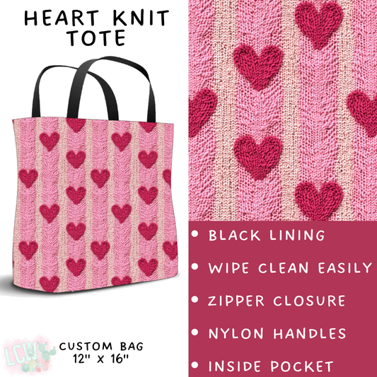 Batch #252 - Valentines Day - Closes 12/11 - ETA late Jan - Heart Knit Tote