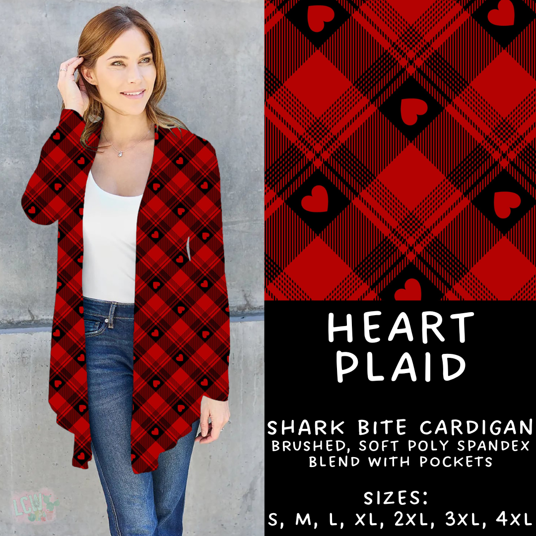 Batch #252 - Valentines Day - Closes 12/11 - ETA late Jan - Heart Plaid Cardigan