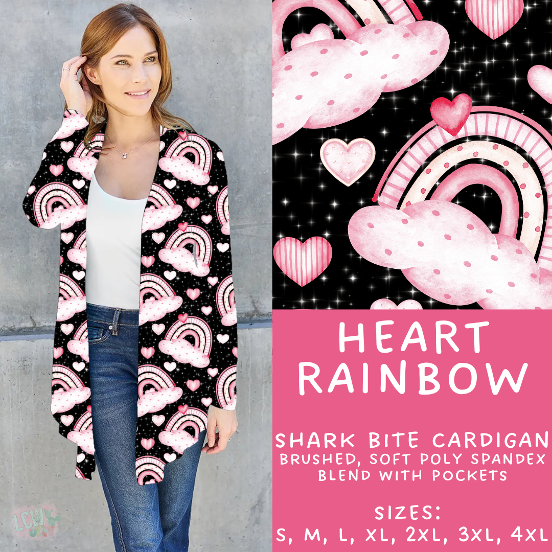 Batch #252 - Valentines Day - Closes 12/11 - ETA late Jan - Heart Rainbow Cardigan