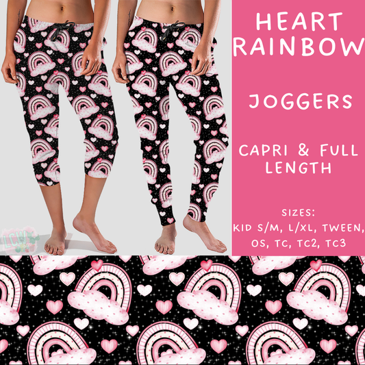 Batch #252 - Valentines Day - Closes 12/11 - ETA late Jan - Heart Rainbow Full and Capri Length Joggers