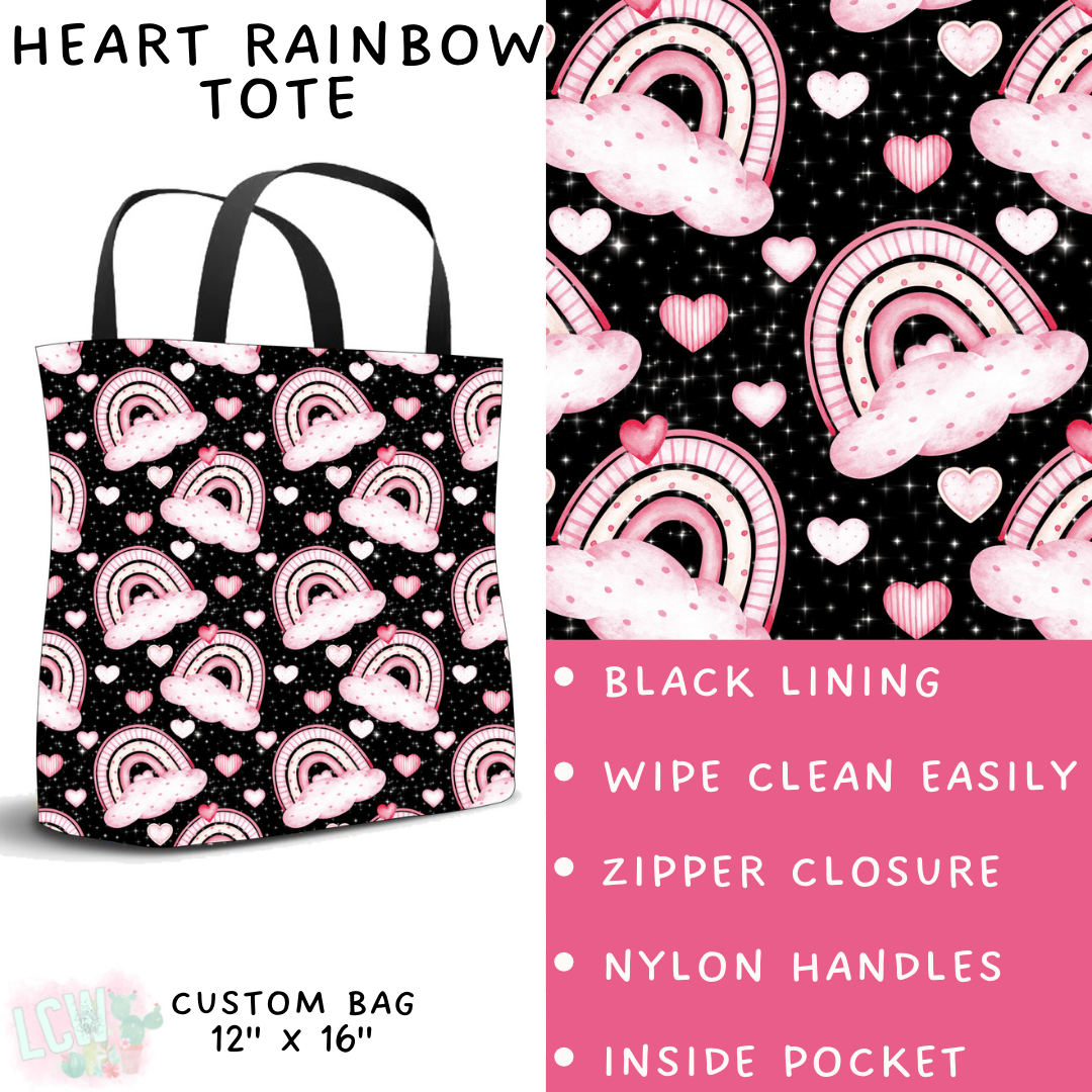 Batch #252 - Valentines Day - Closes 12/11 - ETA late Jan - Heart Rainbow Tote