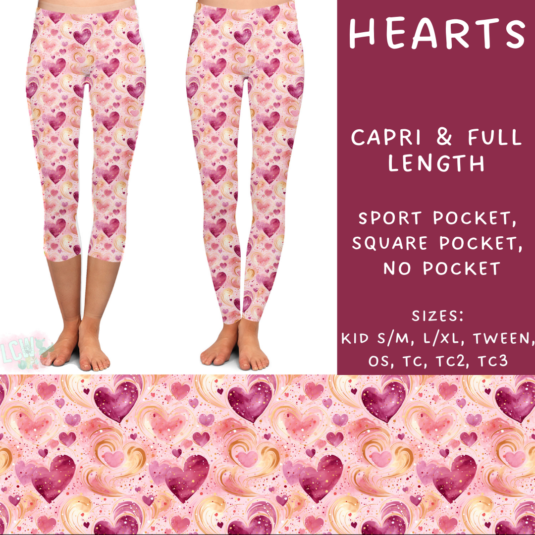 Batch #252 - Valentines Day - Closes 12/11 - ETA late Jan - Hearts Full and Capri Length Leggings