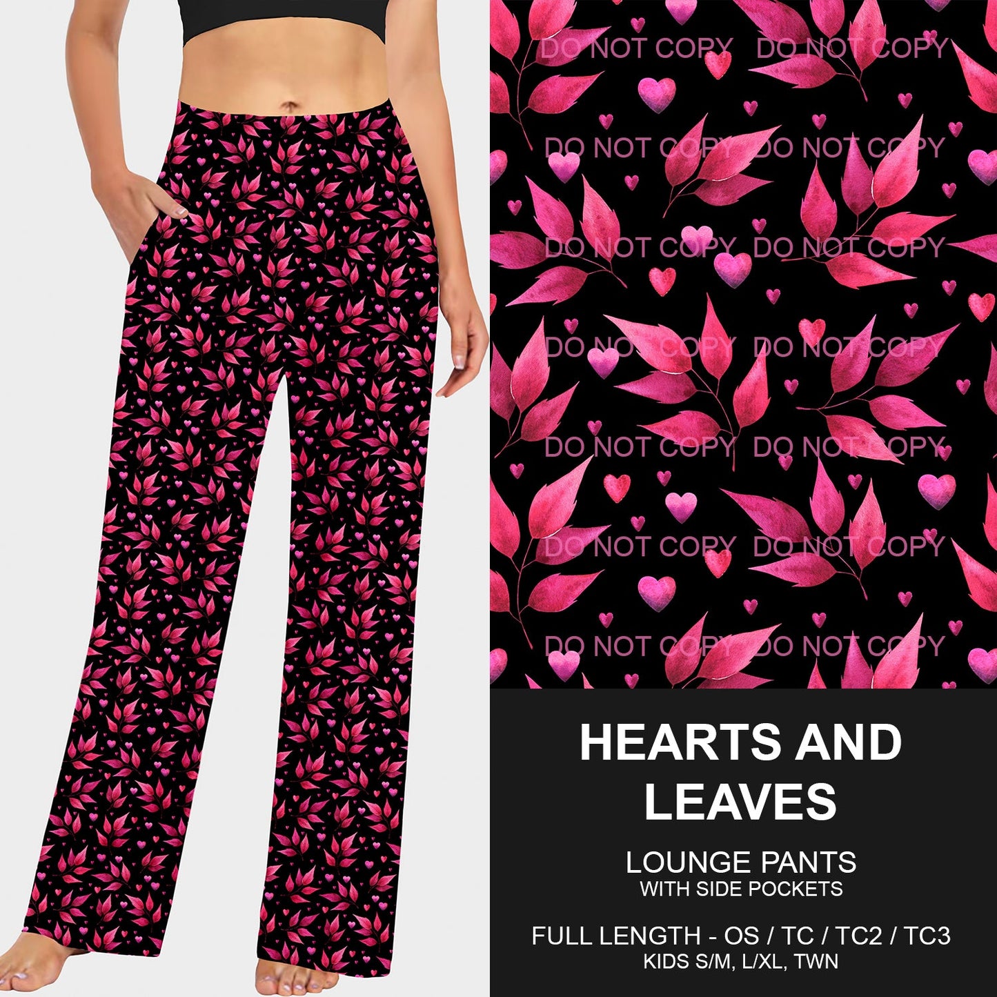 B197 - Preorder Hearts and Leaves Lounge Pants (Closes 12/01. ETA late Jan.)