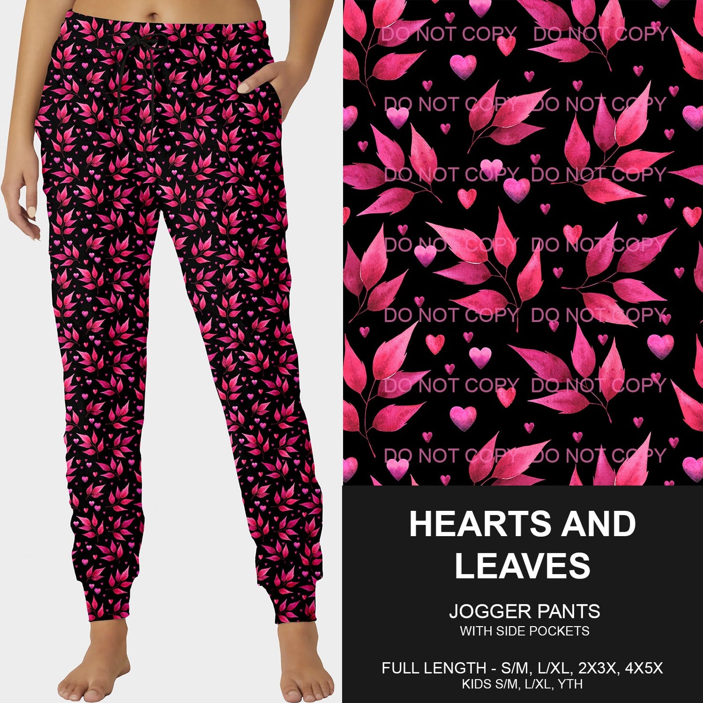 B197 - Preorder Hearts and Leaves Joggers (Closes 12/01. ETA late Jan.)