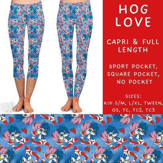 Batch #253 - Valentine Characters - Closes 12/13 - ETA mid/late Jan - Hog Love Full and Capri Length Leggings