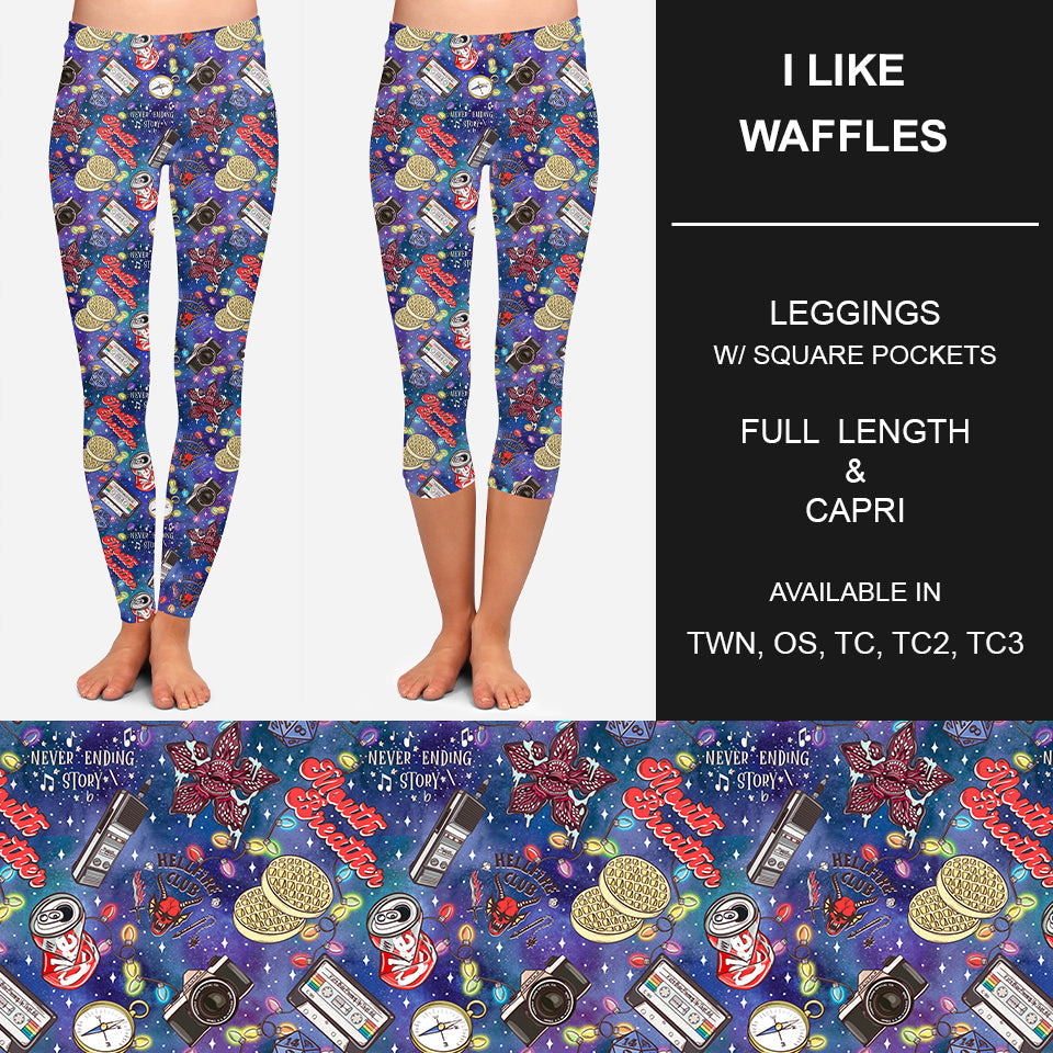 RTS - I Like Waffles Leggings w/ Pockets