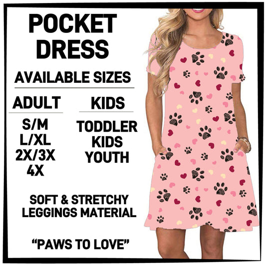 VD2B - Paws To Love Pocket Dress - Preorder ETA: Late Jan