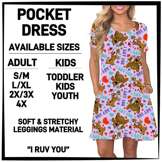 VD2B - I Ruv You Pocket Dress - Preorder ETA: Late Jan