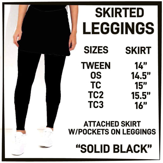 BL3O - Solid Black Skirted Leggings - Preorder ETA: Early Feb