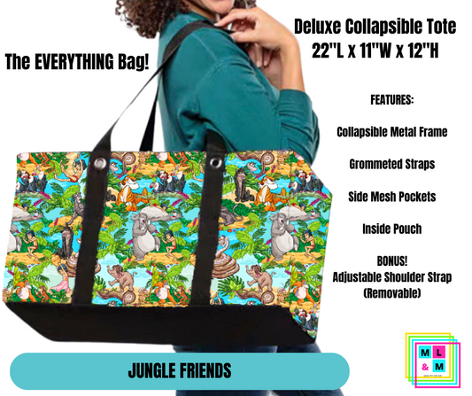 Jungle Friends Collapsible Tote