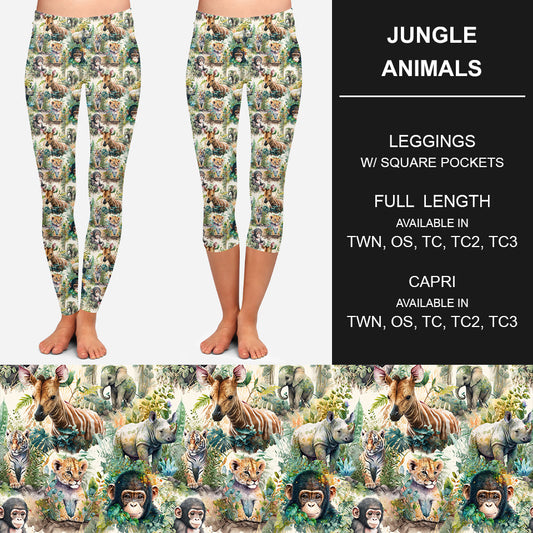 RTS - Jungle Animals Leggings w/ Pockets