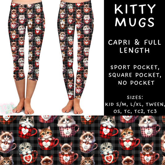 Batch #252 - Valentines Day - Closes 12/11 - ETA late Jan - Kitty Mug Full and Capri Length Leggings