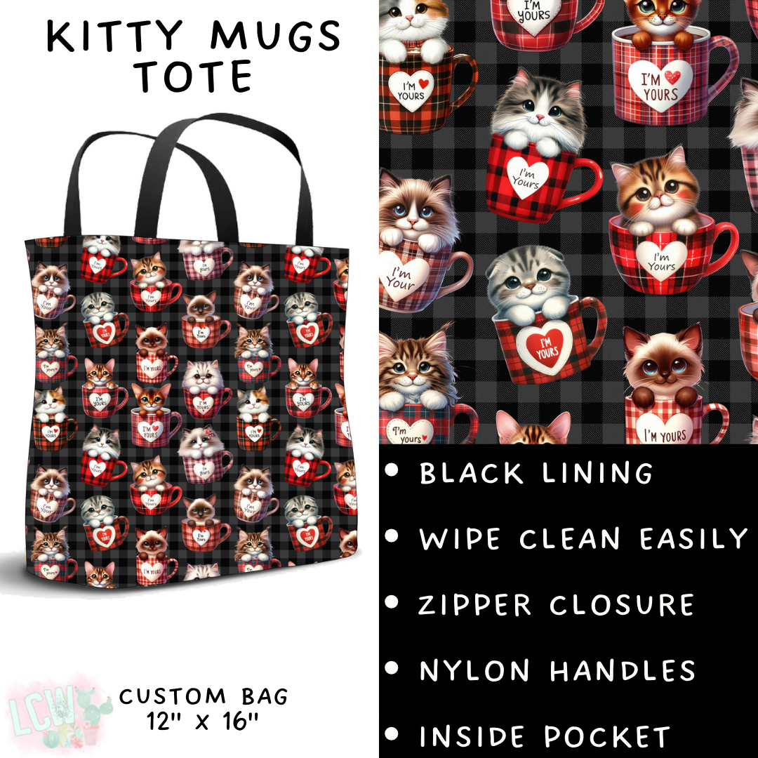 Batch #252 - Valentines Day - Closes 12/11 - ETA late Jan - Kitty Mugs Tote