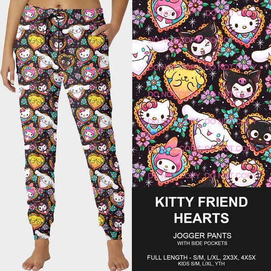 B197 - Preorder Kitty Friend Hearts Joggers (Closes 12/01. ETA late Jan.)