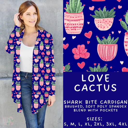 Batch #252 - Valentines Day - Closes 12/11 - ETA late Jan - Love Cactus Cardigan