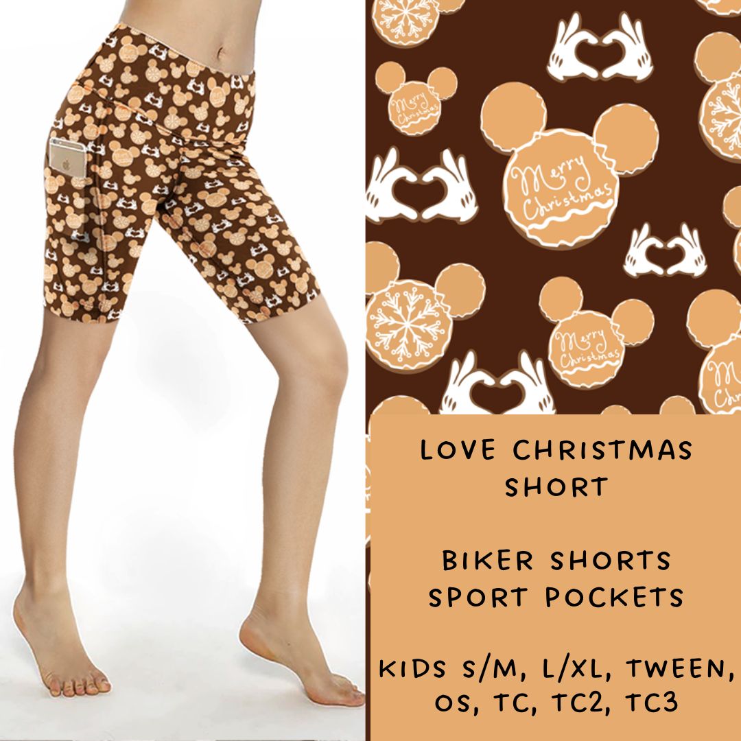 Ready To Ship - Love Christmas Biker Shorts (Copy)