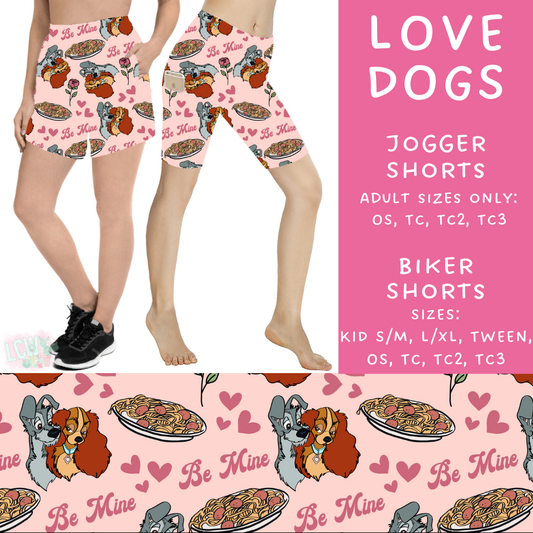 Batch #250 - Magical Valentine - Closes 12/9 - ETA late Jan - Love Dogs Biker & Jogger Shorts