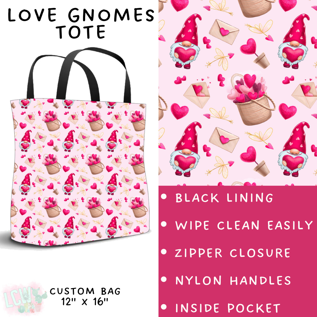 Batch #252 - Valentines Day - Closes 12/11 - ETA late Jan - Love Gnomes Tote