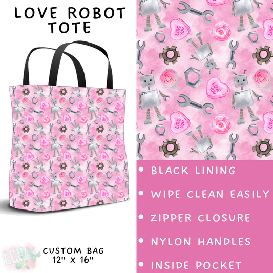 Batch #252 - Valentines Day - Closes 12/11 - ETA late Jan - Love Robot Tote