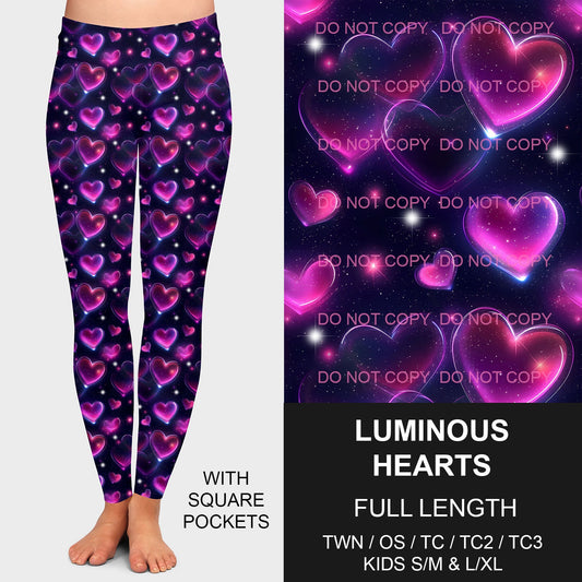 B197 - Preorder Luminous Hearts Leggings w/ Pockets (Closes 12/01. ETA late Jan.)