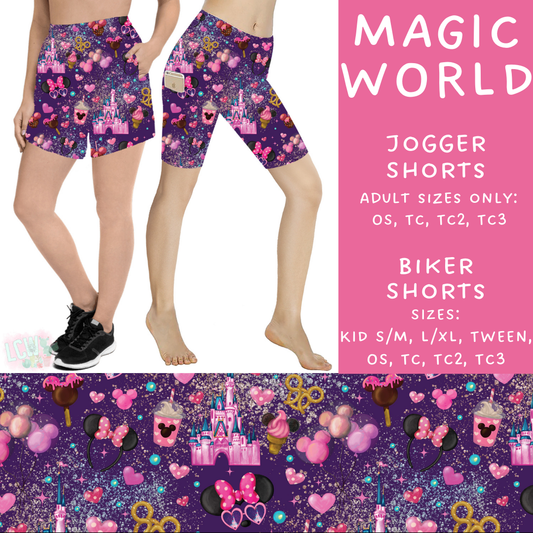 Batch #250 - Magical Valentine - Closes 12/9 - ETA late Jan - Magic World Biker & Jogger Shorts