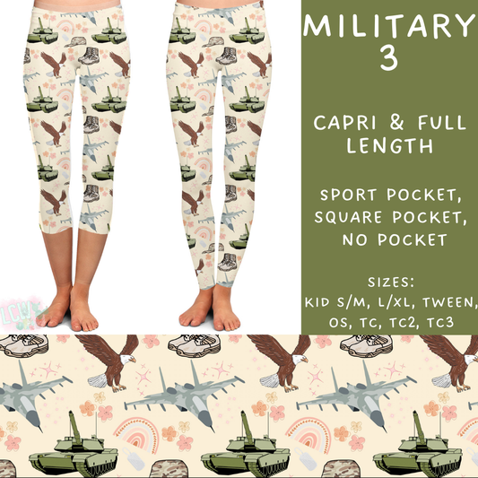 Batch #248 - Careers Collection - Closes 12/4 - ETA late Jan - Military 3 Full and Capri Length Leggings