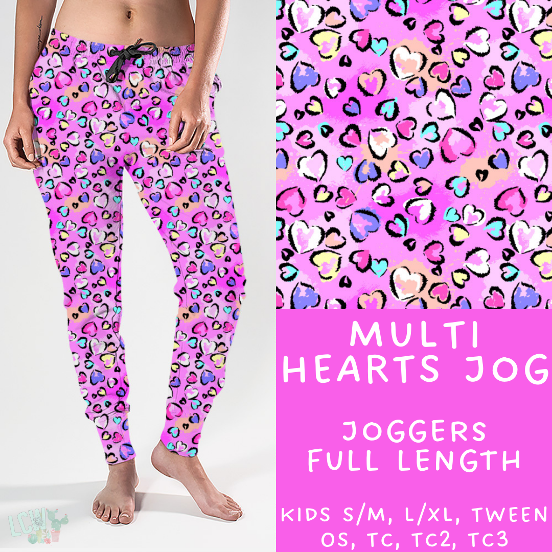 Ready To Ship - Multi Hearts Joggers