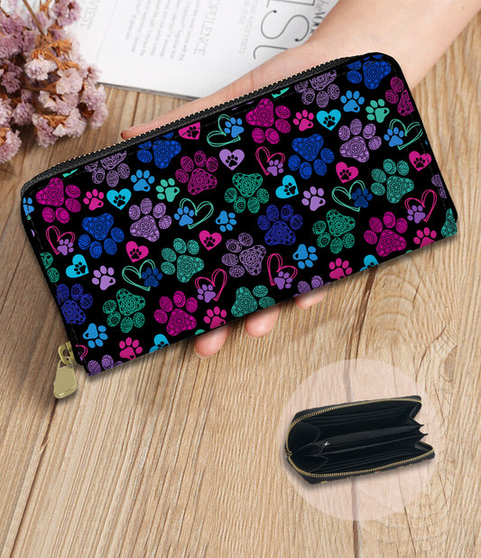 RTS - Mandala Paws Zip Around Wallet w/ Wrist Strap