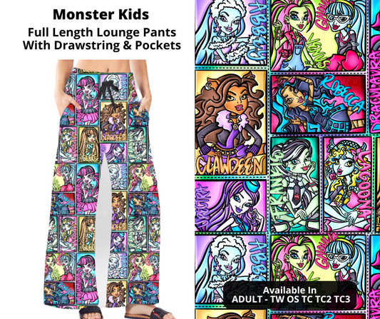 Preorder! Closes 12/2. ETA Feb. Monster Kids Full Length Lounge Pants