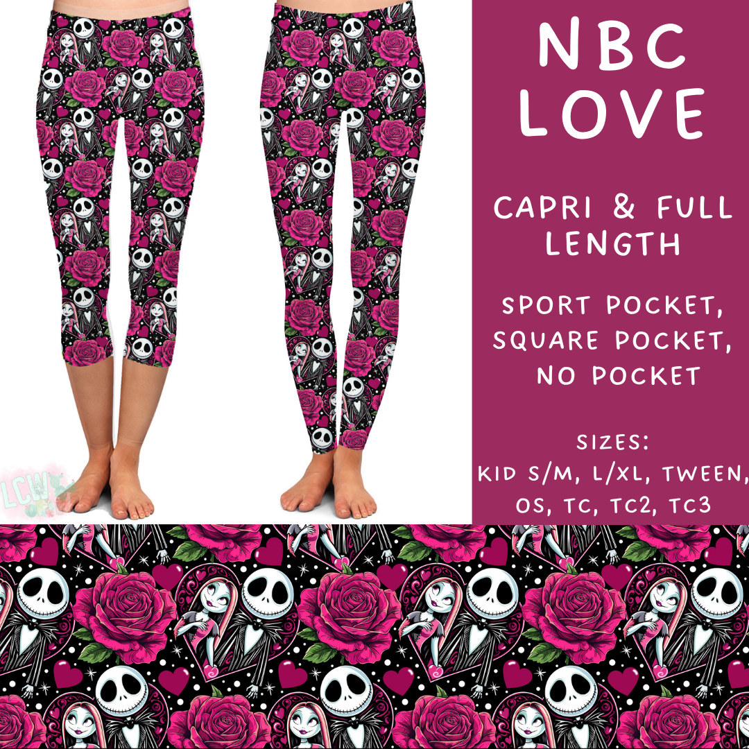 Batch #253 - Valentine Characters - Closes 12/13 - ETA mid/late Jan - NBC Love Full and Capri Length Leggings