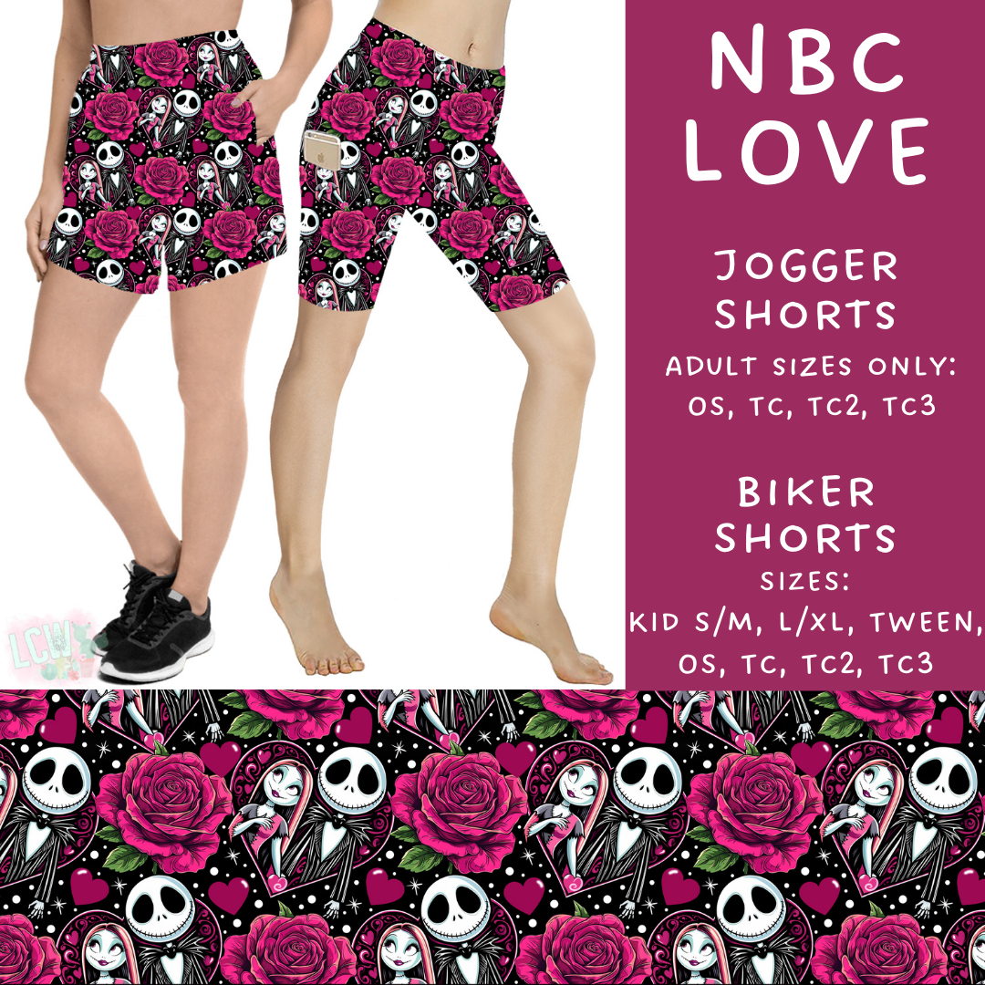 Batch #253 - Valentine Characters - Closes 12/13 - ETA mid/late Jan - NBC Love Biker & Jogger Shorts