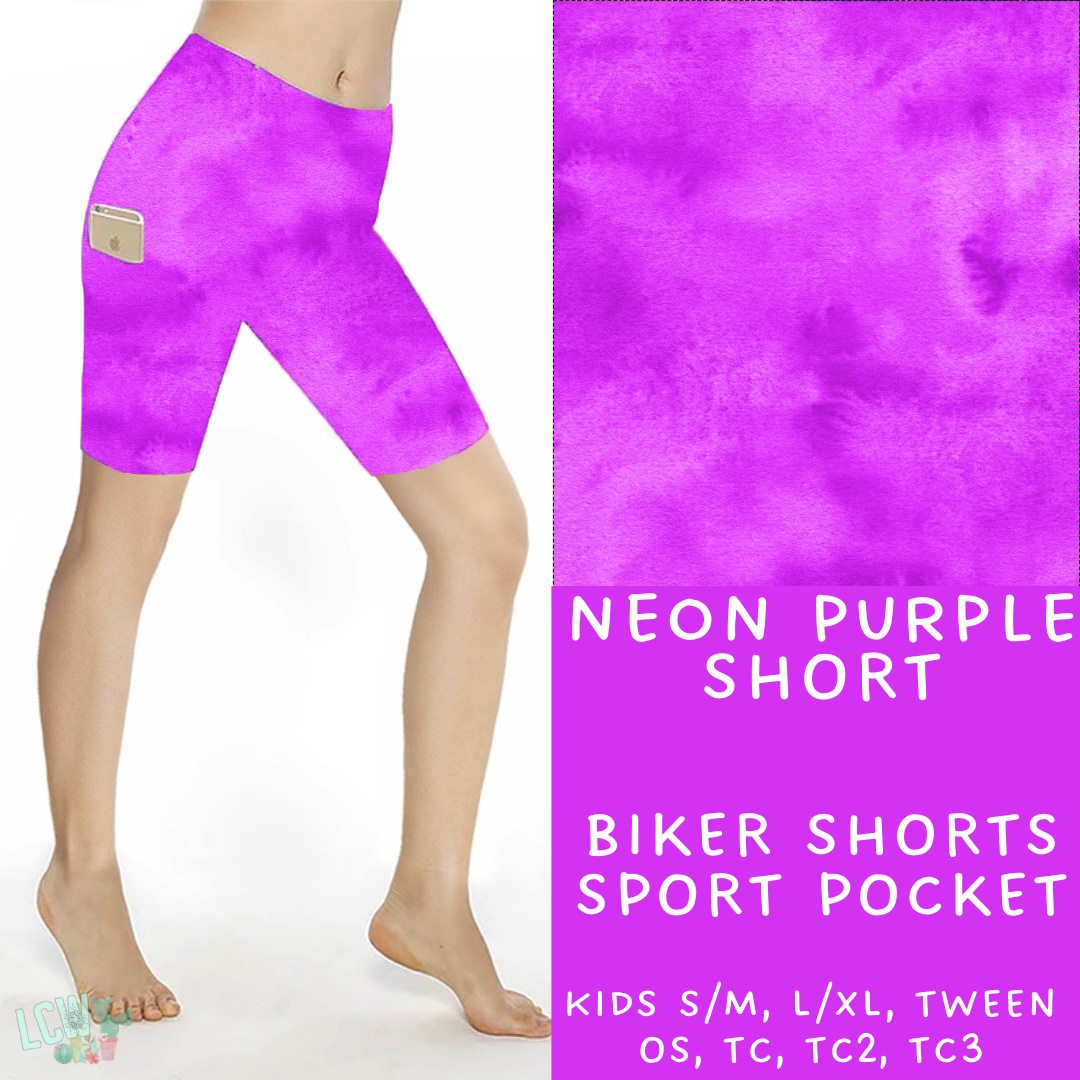 Ready To Ship - Neon Purple Biker Shorts