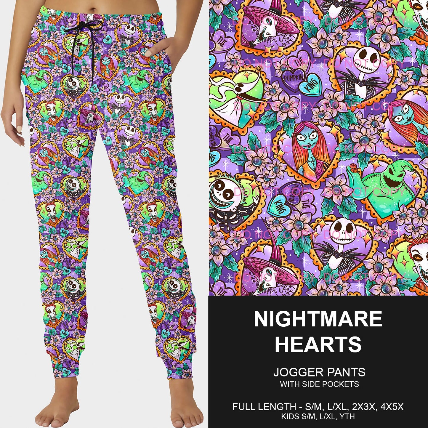 B197 - Preorder Nightmare Hearts Joggers (Closes 12/01. ETA late Jan.)