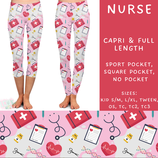 Batch #248 - Careers Collection - Closes 12/4 - ETA late Jan - Nurse Full and Capri Length Leggings