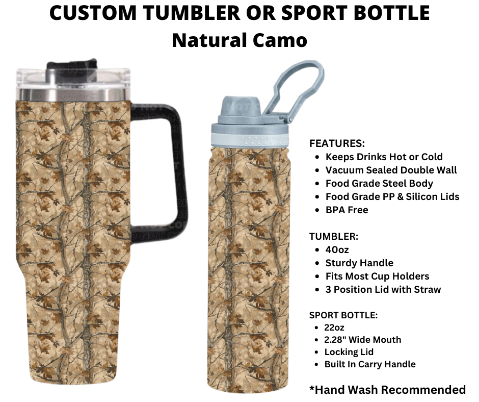 Natural Camo Custom Tumbler