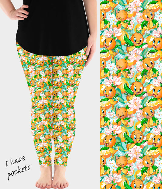 RTS - Orange Cutie Leggings w/ Pockets